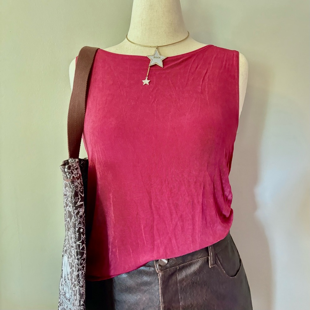 Cherry red Chico's travelers sleeveless tank top